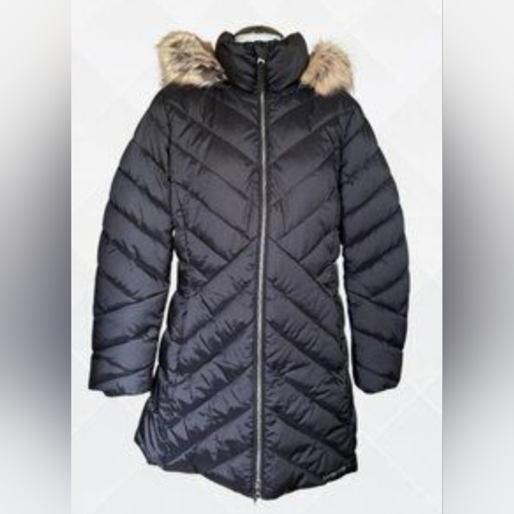 Lands' End Women's Black Puffer Jacket Size Small (6-8) 80% Down 20% Feather